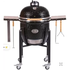 Barbecue Ceramique MONOLITH Classic Pro Série 2.0 Noir Avec Chariot