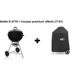 Weber Pack + Barbecue Charbon Original Kettle E-4710 + Housse