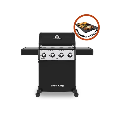 Barbecue Gaz Crown 410 Avec Tablettes Acier Rabattables BROIL KING 1 Barbecue Gaz Crown 410 Avec Tablettes Acier Rabattables BROIL KING