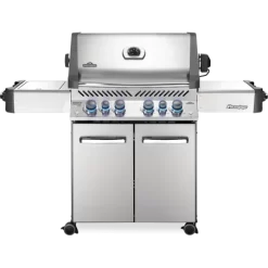 Napoleon Barbecue Gaz Naturel Prestige 500 Inox 4 Brûleurs + Sizzle Lateral + Brûleur Arriere