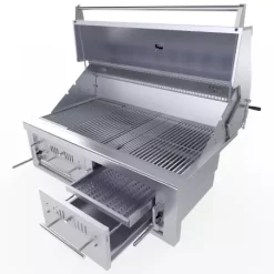 Barbecue Encastrable Hybride Charbon De Bois & Gaz 42" - 106cm - SUNSTONE 10 Barbecue Encastrable Hybride Charbon De Bois & Gaz 42" - 106cm - SUNSTONE -Les gens du barbecue. barbecue hybride gaz charbon de bois 76cm 10