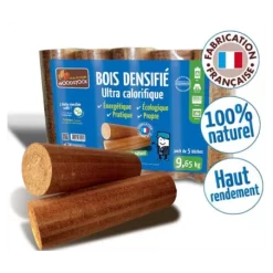 Bois Densifié - Sac De 5 Bûches - 9,65kg - WOODSTOCK