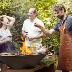 Brasero OFYR Classic 85 Plancha Acier Corten Pied 75cm -Les gens du barbecue. brasero ofyr classic 85 acier cortene 2