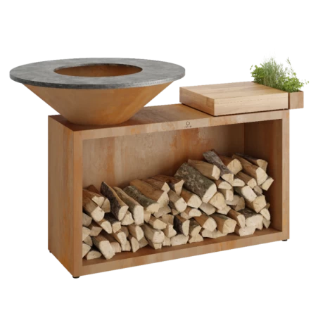 Brasero OFYR Island 85 Bois Teck 1 Brasero OFYR Island 85 Bois Teck