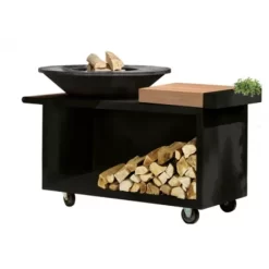 Brasero OFYR Island Black 100 Pro Bois Teck