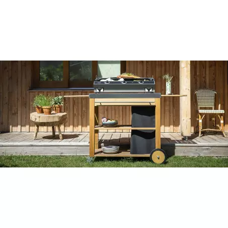 Chariot MOBILOT Robinier Et Inox - ENO 2 Chariot MOBILOT Robinier Et Inox - ENO – Image 2