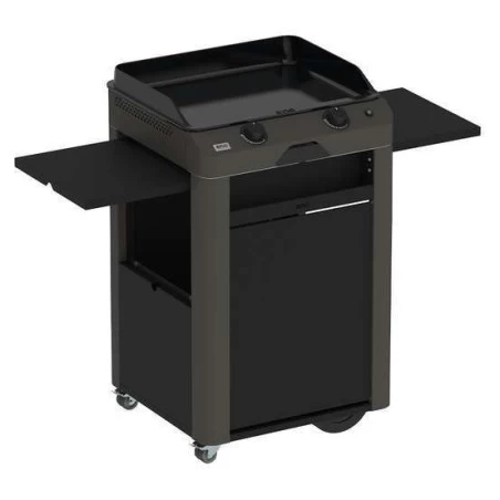 Combo Plancha Gaz Fusion 60 Gris Cargo Sur Chariot - ENO 1 Combo Plancha Gaz Fusion 60 Gris Cargo Sur Chariot - ENO
