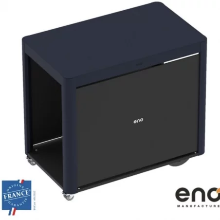 Desserte Achille Acier Bleu Navy Avec Rideaux & Roulettes - ENO 1 Desserte Achille Acier Bleu Navy Avec Rideaux & Roulettes - ENO