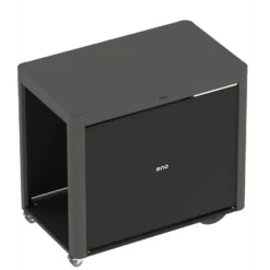 Desserte Achille Acier Gris Avec Rideaux & Roulettes - ENO