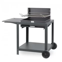 Grilloir + Chariot Vintage Montory Acier Ardoise 61 X 40