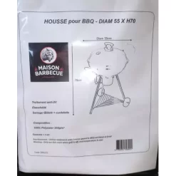 Housse Barbecue Rond Diam 55 X H77cm - Lmdb