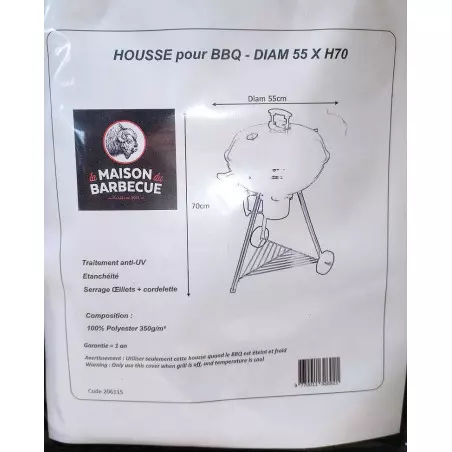 Housse Barbecue Rond Diam 55 X H77cm - Lmdb -Les gens du barbecue. housse barbecue rond diam 55 x h77cm lmdb