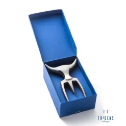 Fourchette TRIDENS Inox Brut Avec Socle Bois -Les gens du barbecue. lot fourchette a decouper tridens inox brut avec socle bois 2