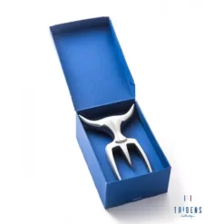 Fourchette TRIDENS Poli-Miroir Avec Socle Bois -Les gens du barbecue. lot fourchette tridens poli miroir avec socle bois 2