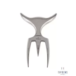 Fourchette TRIDENS Poli-Miroir Avec Socle Bois -Les gens du barbecue. lot fourchette tridens poli miroir avec socle bois 4