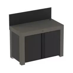 Meuble De Cuisine Acier Galvanise Gris Cargo FELIX 120 X 60 - ENO