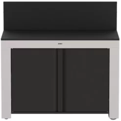 Meuble De Cuisine Inox Et Acier Galvanisé Noir FELIX 120 X 60 - ENO