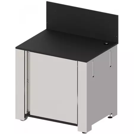 Meuble Modulo Plancha Hpl & Inox + Porte + Credence - ENO 1 Meuble Modulo Plancha Hpl & Inox + Porte + Credence - ENO