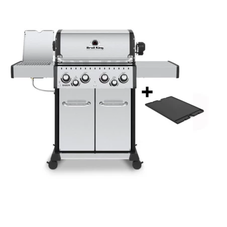 Pack + Barbecue Gaz Baron S 490 Ir Avec Plancha & Rôtissoire + 10 Accessoires - BROIL KING 1 Pack + Barbecue Gaz Baron S 490 Ir Avec Plancha & Rôtissoire + 10 Accessoires - BROIL KING