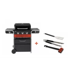 Pack + Barbecue Hybride Gaz & Charbon Gas2Coal 330 2.0 3 Brûleurs + Set D'ustensiles