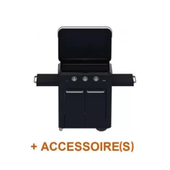 Pack + Combo Plancha Enosign Gaz 80 Bleu Navy Avec Capot Navy + Coffret - ENO