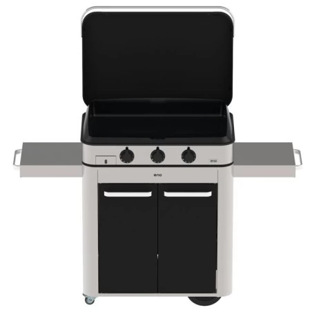 Combo Plancha Enosign Gaz 80 Inox & Acier Noir 2023 Avec Capot Noir - ENO 2 Combo Plancha Enosign Gaz 80 Inox & Acier Noir 2023 Avec Capot Noir - ENO – Image 2