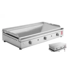 Pack Plancha Gaz PLANET Chef 80 + Capot à Charnieres -Les gens du barbecue. pack plancha chef 80 capot a charnieres 2