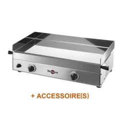 Pack + Plancha Gaz KRAMPOUZ Inox - Design - 65X39