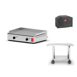 Pack Plancha Gaz PLANET Alfa 600 + Chariot Smart + Housse