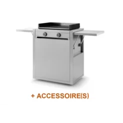 Pack + Plancha Modern Gaz 60 Inox Sur Chariot