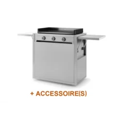 Pack + Plancha Modern 75 Gaz Inox Sur Chariot