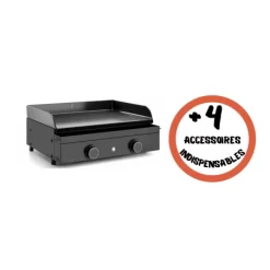 Pack + Plancha Origin Gaz 60 Acier Emaillé Sur Chariot