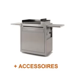 Pack + Plancha Premium Gaz 60 Inox Sur Chariot