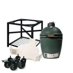Pack Start BIG GREEN EGG L Avec Table Modulaire + Roues + Conveggtor