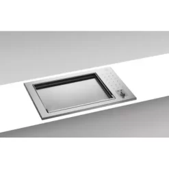 Plancha Electrique Encastrable Oasi In.El60 Inox Plaque Lisse + Couvercle - PLANET -Les gens du barbecue. plancha gaz encastrable 80 cm inox 2 feux plaque lisse couvercle planet 2