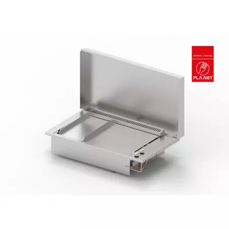 Plancha Gaz Encastrable Inox Oasi 80Mix Plaque Lisse 26 + Plaque Lisse 55 + Couvercle - PLANET 1 Plancha Gaz Encastrable Inox Oasi 80Mix Plaque Lisse 26 + Plaque Lisse 55 + Couvercle - PLANET