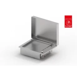 Plancha Gaz Encastrable Oasi 55 Cm Inox Plaque Lisse-Rainuree + Couvercle - PLANET -Les gens du barbecue. plancha gaz encastrable oasi 55 cm inox plaque lisse couvercle planet 2