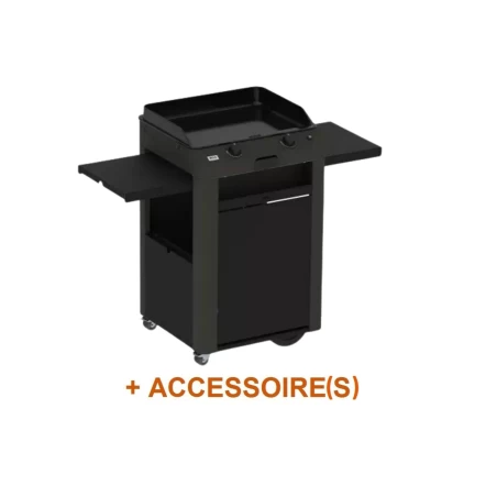 Pack + Plancha Gaz Fusion 60 Grise Sur Chariot - ENO 1 Pack + Plancha Gaz Fusion 60 Grise Sur Chariot - ENO