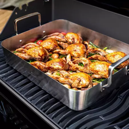 Les gens du barbecue. -Les gens du barbecue. plat a legumes avec planche a decouper bambou 40 x 31x 8 cm 2