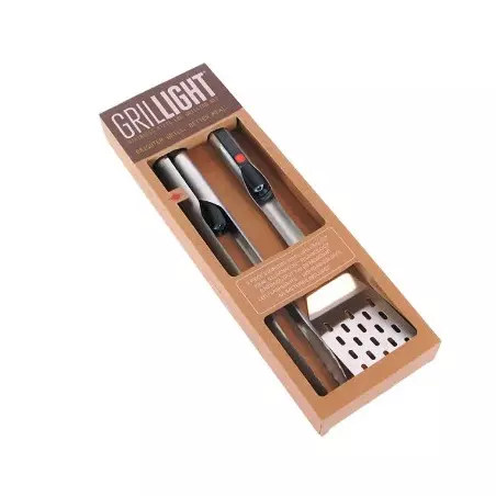 Set Pince + Spatule Avec LED - GRIL LIGHT 1 Set Pince + Spatule Avec LED - GRIL LIGHT