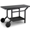 Table Roulante Acier Noir Pour Plancha Tra N