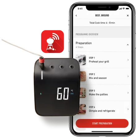 Thermometre Connect Smart Grilling Hub - 3202 - WEBER 1 Thermometre Connect Smart Grilling Hub - 3202 - WEBER